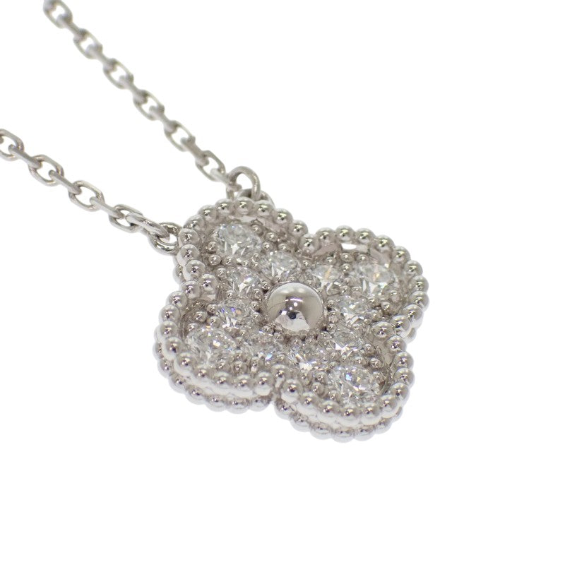 ヴァンクリーフ&アーペル Van Cleef & Arpels ヴィンテージ アルハンブラ VCARA46100 ネックレス K18ホワイトゴールド ダイヤモンド レディース【中古】【Aランク】
