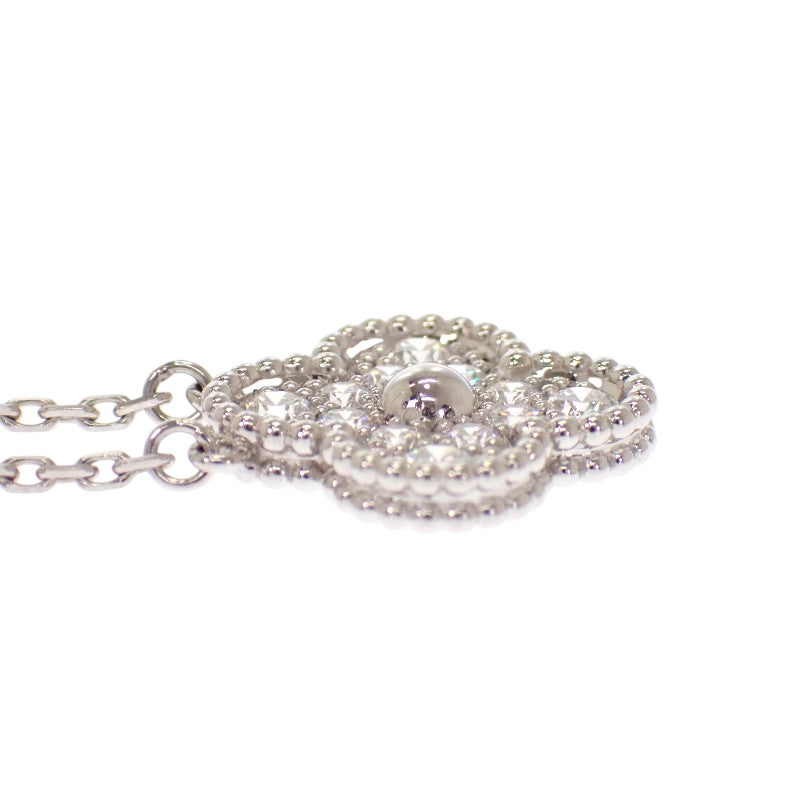 ヴァンクリーフ&アーペル Van Cleef & Arpels ヴィンテージ アルハンブラ VCARA46100 ネックレス K18ホワイトゴールド ダイヤモンド レディース【中古】【Aランク】