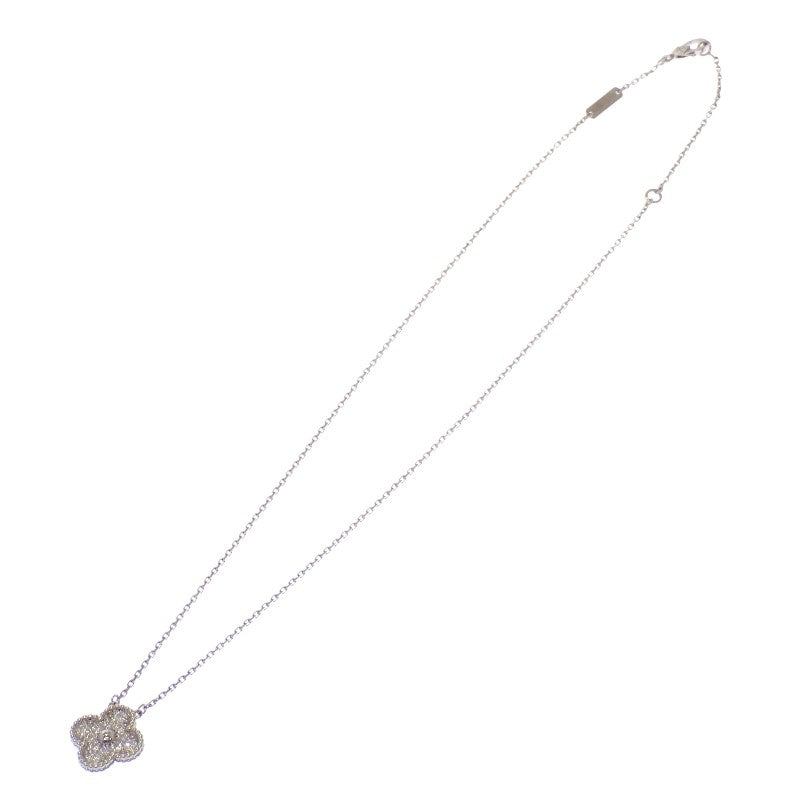 ヴァンクリーフ&アーペル Van Cleef & Arpels ヴィンテージ アルハンブラ VCARA46100 ネックレス K18ホワイトゴールド ダイヤモンド レディース【中古】【Aランク】
