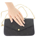 ルイヴィトン LOUIS VUITTON ポシェット・フェリシー M82477 ショルダーバッグ モノグラムアンプラント ブラック レディース【中古】【Sランク】