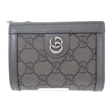グッチ GUCCI GGコインウォレット 760238 二つ折り財布 GGスプリームキャンバス レザー グレー メンズ レディース【中古】【Aランク】