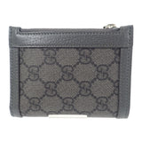 グッチ GUCCI GGコインウォレット 760238 二つ折り財布 GGスプリームキャンバス レザー グレー メンズ レディース【中古】【Aランク】