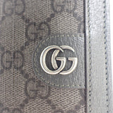 グッチ GUCCI GGコインウォレット 760238 二つ折り財布 GGスプリームキャンバス レザー グレー メンズ レディース【中古】【Aランク】