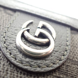 グッチ GUCCI GGコインウォレット 760238 二つ折り財布 GGスプリームキャンバス レザー グレー メンズ レディース【中古】【Aランク】