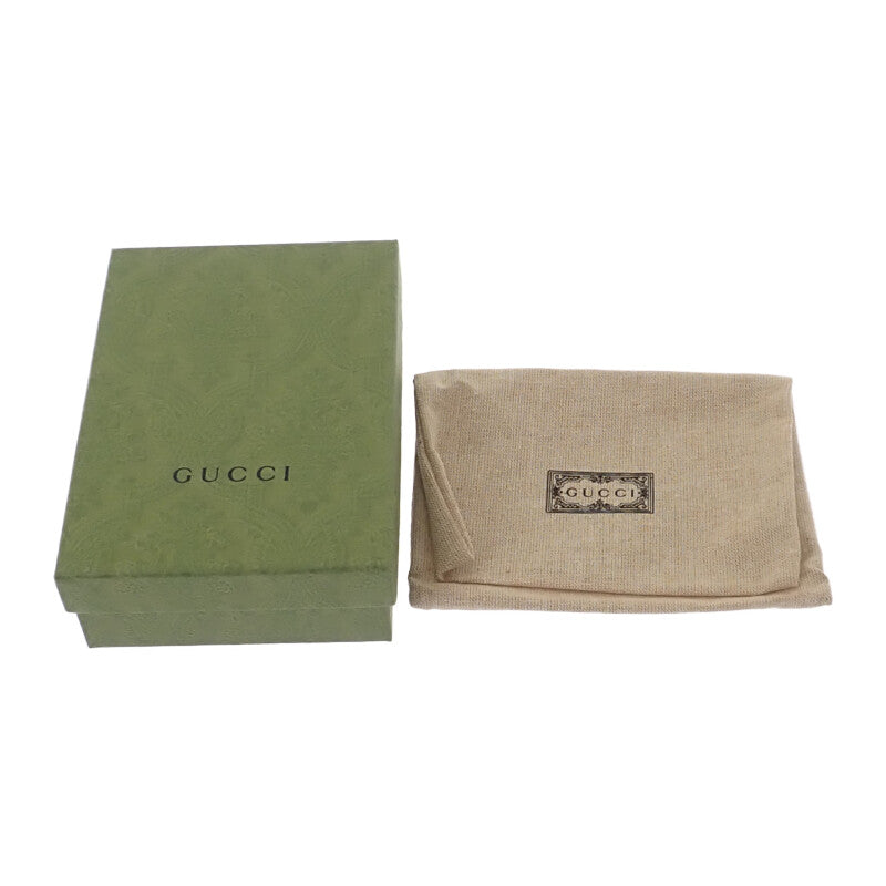 グッチ GUCCI GGコインウォレット 760238 二つ折り財布 GGスプリームキャンバス レザー グレー メンズ レディース【中古】【Aランク】