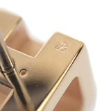 【中古】エルメス HERMES カージュドアッシュ Hキューブ ピアス メタル ブルー ピンクゴールド レディース【ABランク】