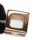 【中古】エルメス HERMES カージュドアッシュ Hキューブ ピアス メタル ブルー ピンクゴールド レディース【ABランク】