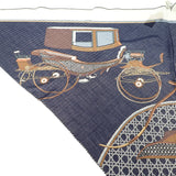 エルメス HERMES トライアングルジェアン LES VOITURES TRANSFORMATION 361422S スカーフ カシミヤ シルク ネイビー レディース【中古】【SAランク】