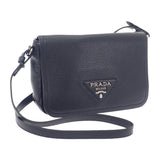 【中古】プラダ PRADA ヴィッテロダイノソフトレザー 1BD314 ショルダーバッグ レザー ブラック シルバー金具 レディース【Aランク】