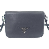 【中古】プラダ PRADA ヴィッテロダイノソフトレザー 1BD314 ショルダーバッグ レザー ブラック シルバー金具 レディース【Aランク】