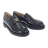 シャネル CHANEL 24/25 クルーズコレクション G46112B1883994305 ローファー シャイニークランプル カーフスキン ブラック 35 1/2 レディース【中古】【SAランク】