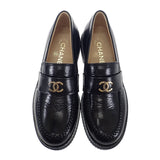 シャネル CHANEL 24/25 クルーズコレクション G46112B1883994305 ローファー シャイニークランプル カーフスキン ブラック 35 1/2 レディース【中古】【SAランク】