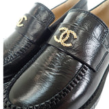シャネル CHANEL 24/25 クルーズコレクション G46112B1883994305 ローファー シャイニークランプル カーフスキン ブラック 35 1/2 レディース【中古】【SAランク】