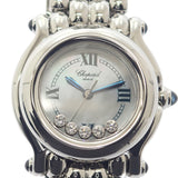 ショパール Chopard ハッピースポーツ 27/8250-23 腕時計 ステンレススチール クオーツ ホワイトシェル文字盤 レディース【中古】【Aランク】