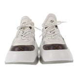 【中古】ルイヴィトン LOUIS VUITTON アークライト 2.0 厚底 プラットフォーム 1ABHZN モノグラム スニーカー レザー ホワイト 36 レディース【Aランク】