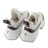 【中古】ルイヴィトン LOUIS VUITTON アークライト 2.0 厚底 プラットフォーム 1ABHZN モノグラム スニーカー レザー ホワイト 36 レディース【Aランク】