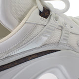 【中古】ルイヴィトン LOUIS VUITTON アークライト 2.0 厚底 プラットフォーム 1ABHZN モノグラム スニーカー レザー ホワイト 36 レディース【Aランク】