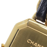 シャネル CHANEL プルミエール M H0001 腕時計 GP レザー クオーツ ブラック文字盤 レディース【中古】【Aランク】