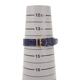 エルメス HERMES ルバン ラグベゼルダイヤ 腕時計 イエローゴールド×ピンクゴールド ネイビー クオーツ ホワイト文字盤 レディース【中古】【Aランク】