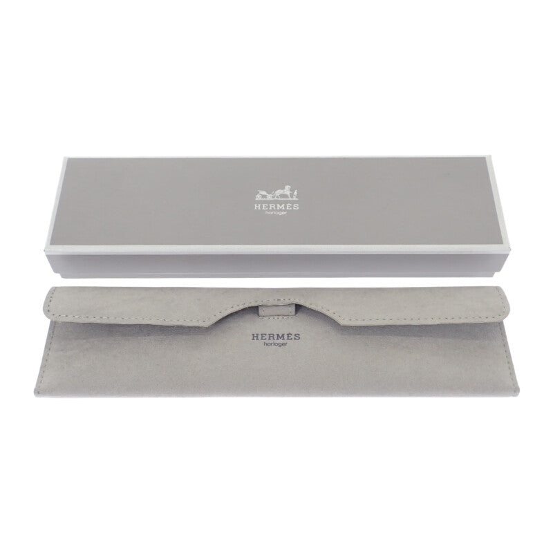 エルメス HERMES ルバン ラグベゼルダイヤ 腕時計 イエローゴールド×ピンクゴールド ネイビー クオーツ ホワイト文字盤 レディース【中古】【Aランク】