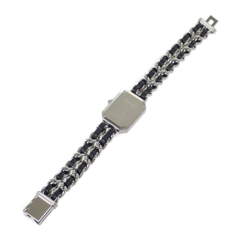 香奈兒 CHANEL Première 系列 Iconic Chain L 型號 H7022 腕錶 不鏽鋼 皮革 石英 黑色錶盤 女士【二手】【A級】