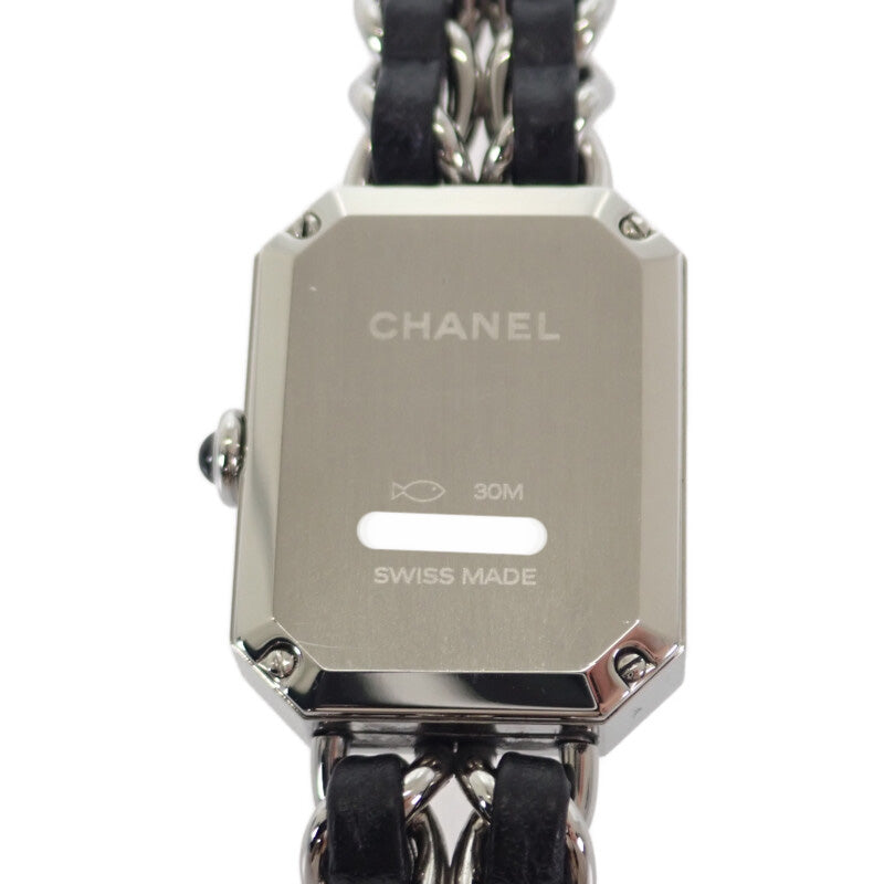 香奈兒 CHANEL Première 系列 Iconic Chain L 型號 H7022 腕錶 不鏽鋼 皮革 石英 黑色錶盤 女士【二手】【A級】