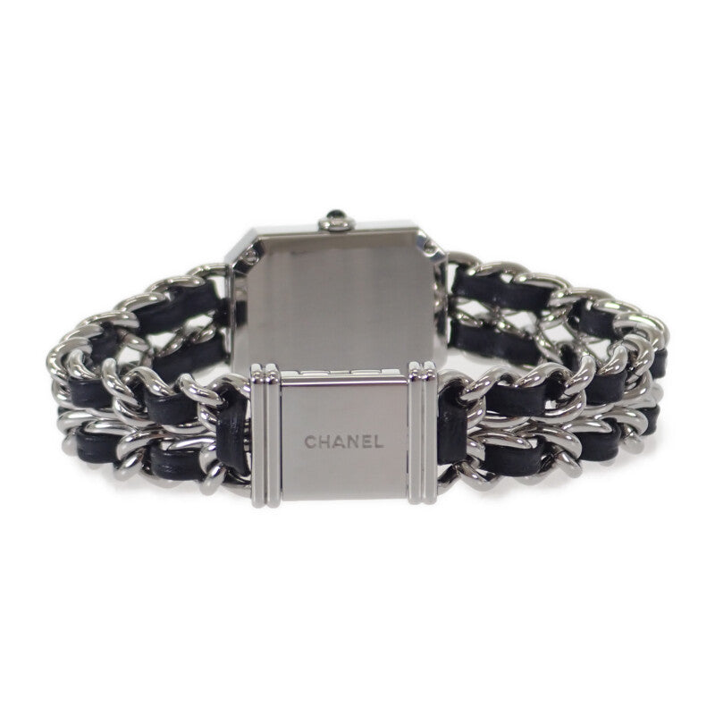 香奈兒 CHANEL Première 系列 Iconic Chain L 型號 H7022 腕錶 不鏽鋼 皮革 石英 黑色錶盤 女士【二手】【A級】