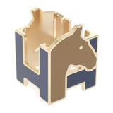 エルメス HERMES Hシュヴァル H603852S01 スカーフリング メタル ブルー・マリン アルザン パーマブラス レディース【中古】【Aランク】