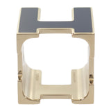 エルメス HERMES Hシュヴァル H603852S01 スカーフリング メタル ブルー・マリン アルザン パーマブラス レディース【中古】【Aランク】