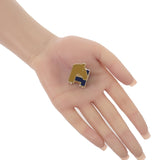 エルメス HERMES Hシュヴァル H603852S01 スカーフリング メタル ブルー・マリン アルザン パーマブラス レディース【中古】【Aランク】