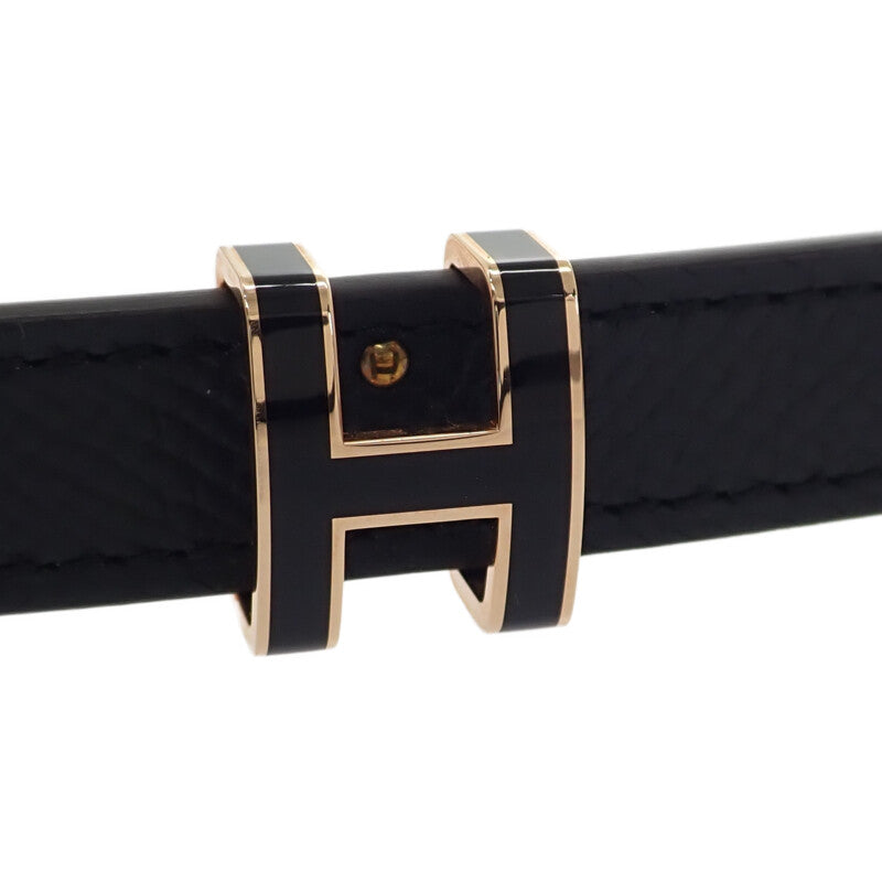 エルメス HERMES ポップH15 アッシュ H081087 ベルト ヴォーエプソン ブラック ゴールド金具 80 レディース【中古】【SAランク】