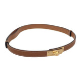 エルメス HERMES ケリー18 W刻印 H069853 ベルト ヴォーエプソン ブラウン ゴールド金具 レディース【中古】【Sランク】