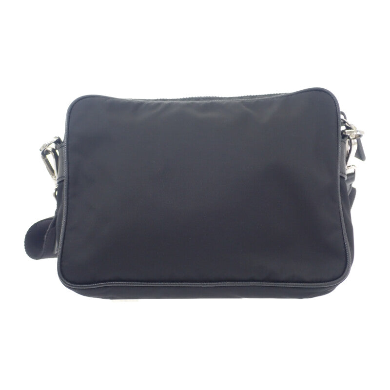 プラダ PRADA Re-Nylon 2VH133 ショルダーバッグ ナイロン サフィアーノ ブラック シルバー金具 レディース メンズ【中古】【ABランク】