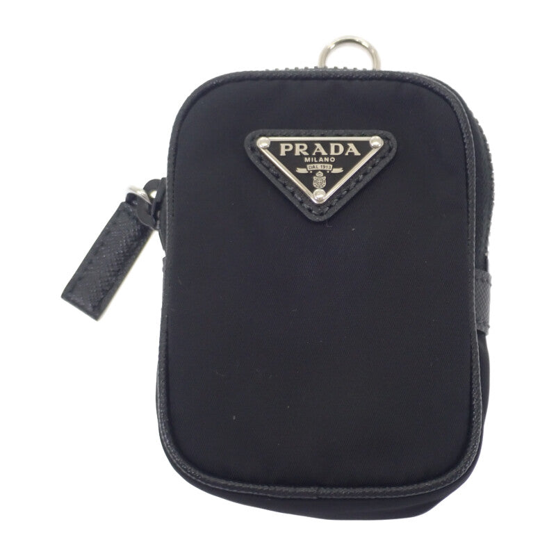 プラダ PRADA Re-Nylon 2VH133 ショルダーバッグ ナイロン サフィアーノ ブラック シルバー金具 レディース メンズ【中古】【ABランク】