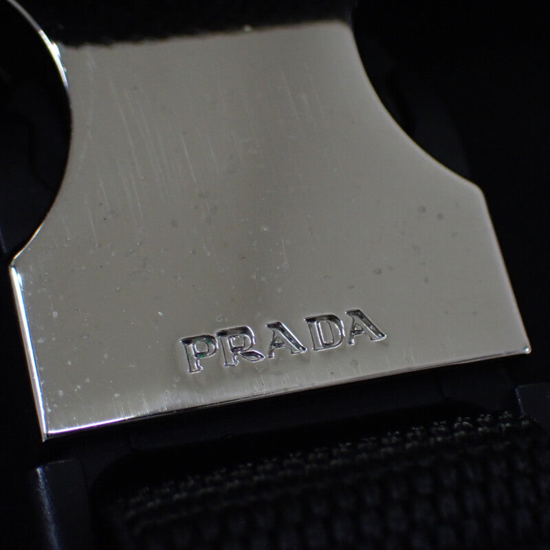 PRADA Re-Nylon 2VH133 Shoulder Bag Nylon Saffiano Black Silver Hardware Women's Men's【Used】【AB Rank】