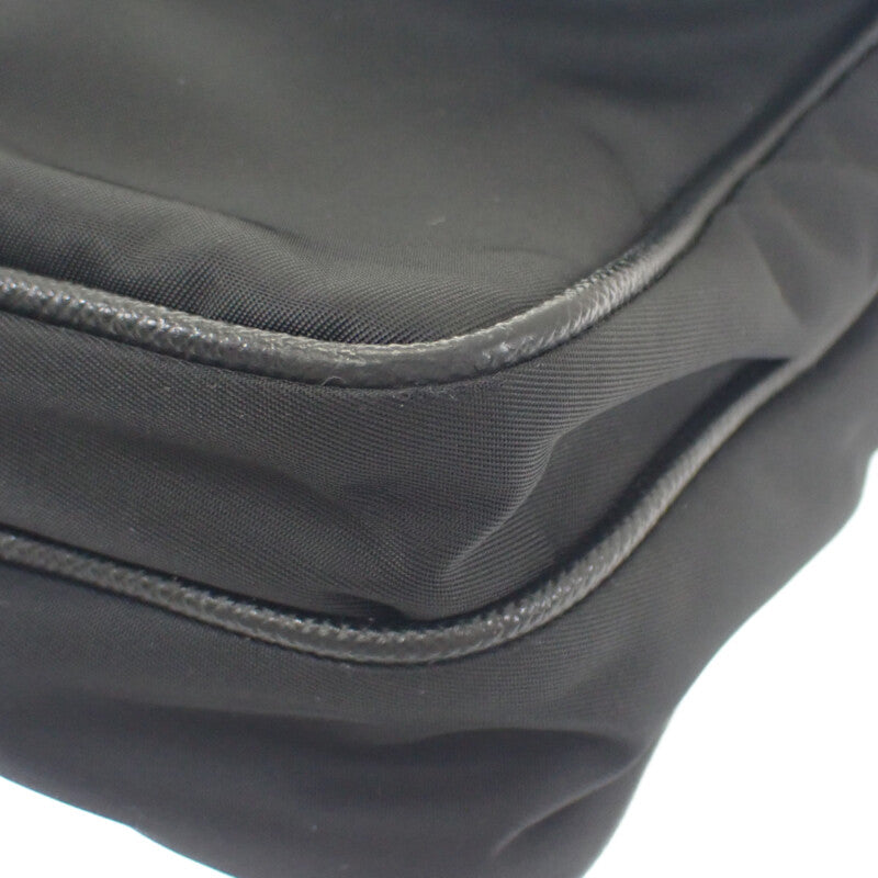 プラダ PRADA Re-Nylon 2VH133 ショルダーバッグ ナイロン サフィアーノ ブラック シルバー金具 レディース メンズ【中古】【ABランク】