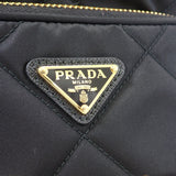 【中古】プラダ PRADA チェーンRe-Nylonショルダー 1BH038 2WAYバッグ ナイロン ブラック ゴールド金具 レディース【Aランク】