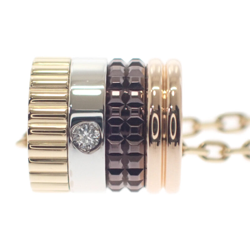 ブシュロン Boucheron キャトルクラシック JPN00547 ネックレス K18ゴールド ブラウン ダイヤモンド レディース【中古】【Aランク】