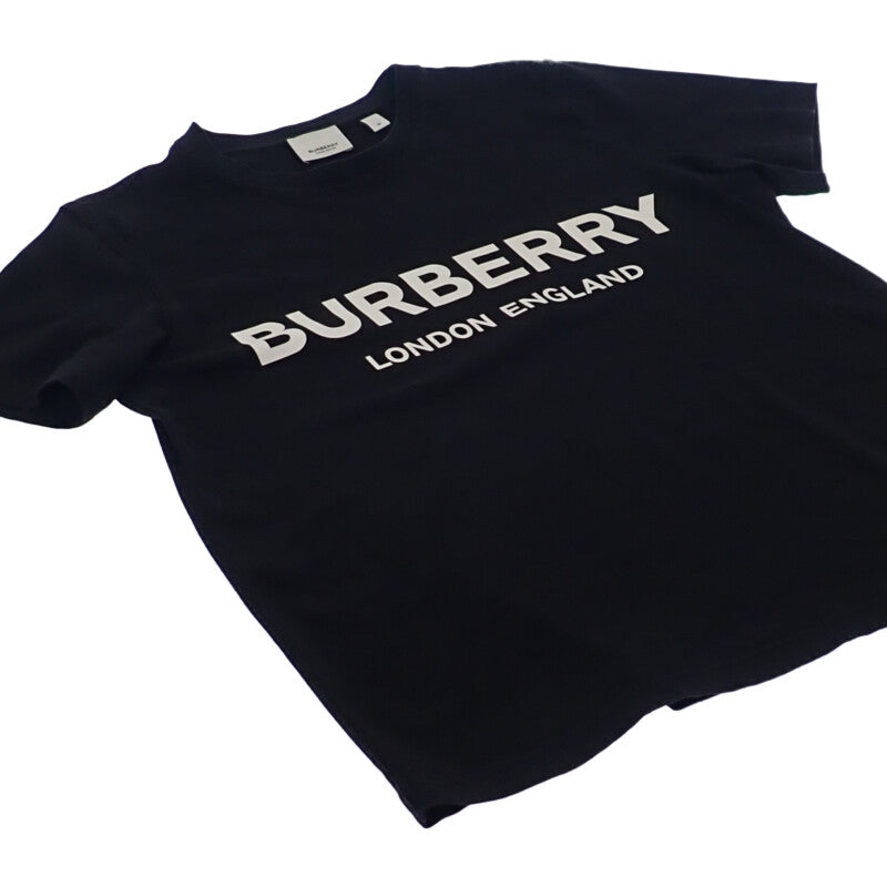 バーバリー BURBERRY ロゴ M 8011651 半袖Tシャツ コットン ブラック レディース【中古】【ABランク】