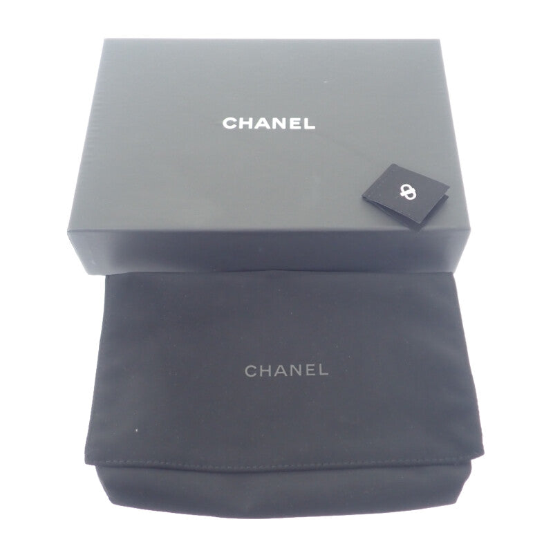 シャネル CHANEL クラシックチェーンウォレット AP0250 長財布 デニム ネイビー ゴールド金具 レディース【中古】【Aランク】