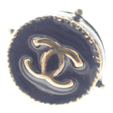 シャネル CHANEL ココマーク ピアス メタル ブラック ゴールド金具 レディース ユニセックス【中古】【ABランク】