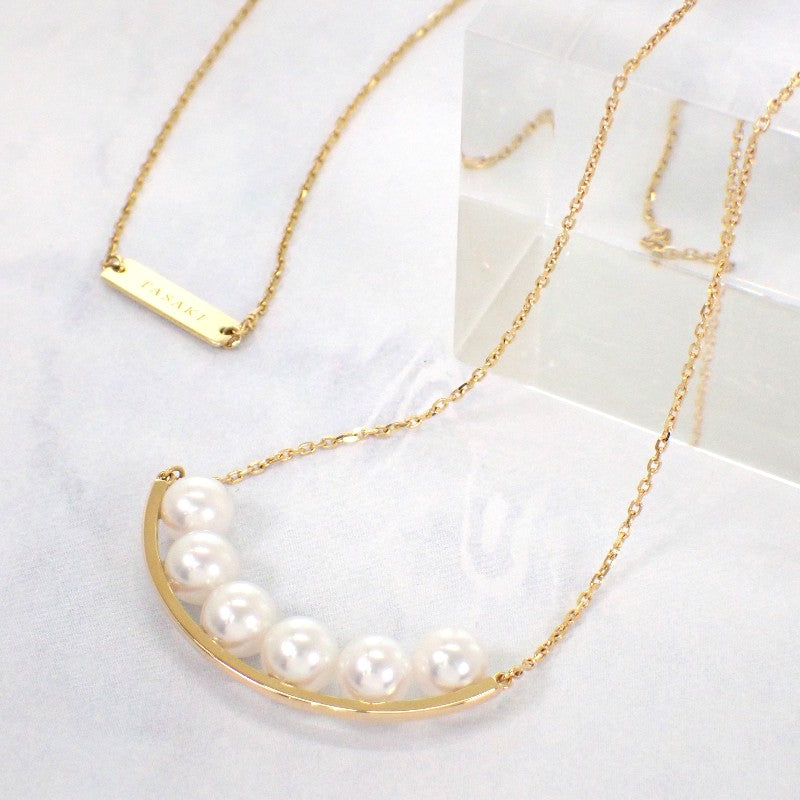 塔思崎 TASAKI balance plus long P-15205-18KYG 項鍊 K18黃金 珍珠 金色 女士【中古】【A級】