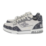 ルイヴィトン LOUIS VUITTON LVトレイナー 1ADF0V モノグラム スニーカー レザー グレー ホワイト メンズ ユニセックス【中古】【SAランク】