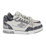 ルイヴィトン LOUIS VUITTON LVトレイナー 1ADF0V モノグラム スニーカー レザー グレー ホワイト メンズ ユニセックス【中古】【SAランク】