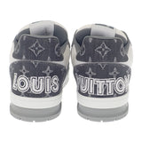 ルイヴィトン LOUIS VUITTON LVトレイナー 1ADF0V モノグラム スニーカー レザー グレー ホワイト メンズ ユニセックス【中古】【SAランク】