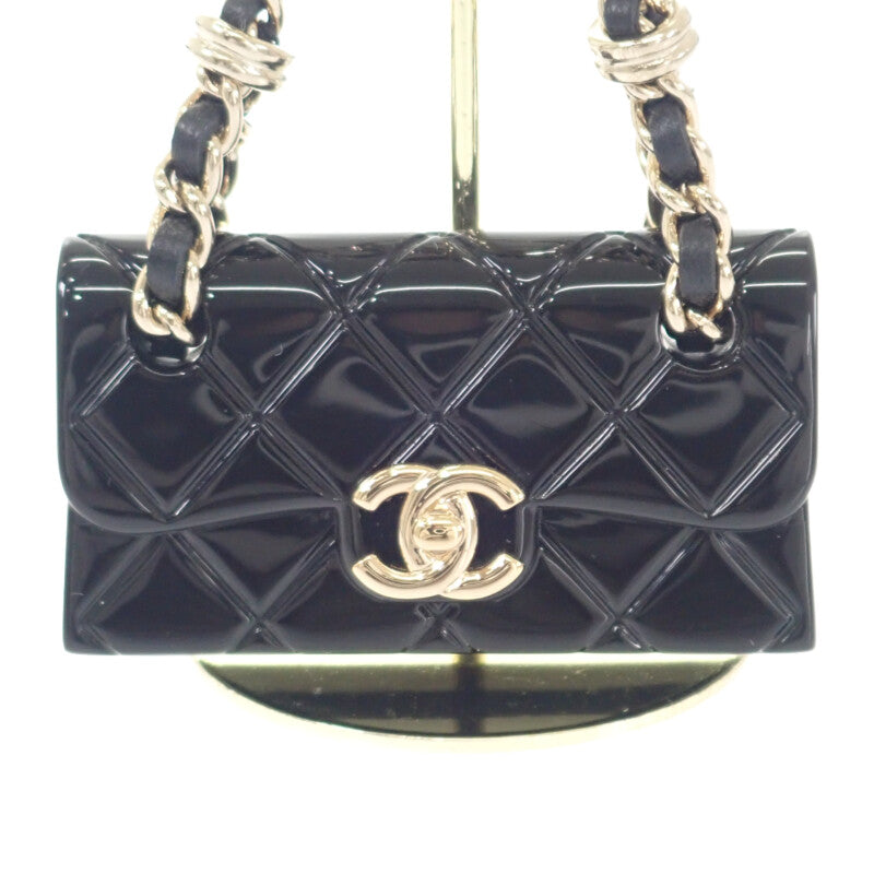 シャネル CHANEL マトラッセチェーンバッグ ABA121_B09999_NL990 バッグチャーム レジン ブラック レディース【中古】【Aランク】