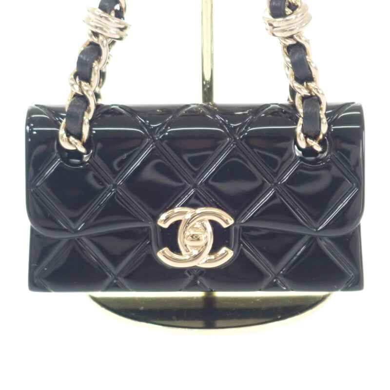 シャネル CHANEL マトラッセチェーンバッグ ABA121_B09999_NL990 バッグチャーム レジン ブラック レディース【中古】【Aランク】