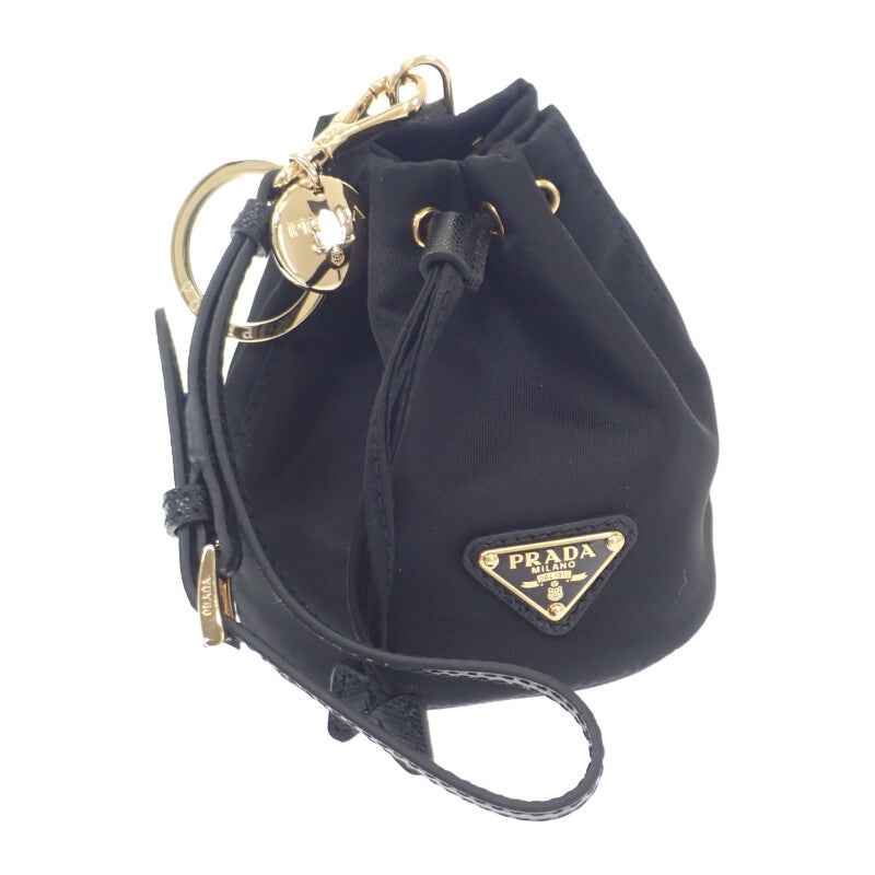 プラダ PRADA ミニアイコン 1TT202_2DMK_F0632 バッグチャーム ナイロン ブラック レディース【中古】【SAランク】