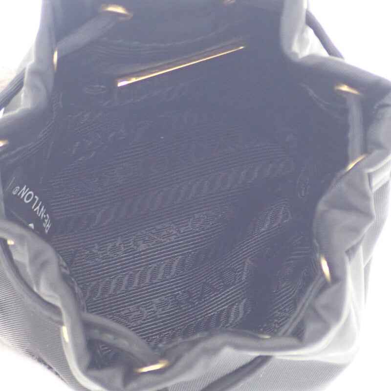 プラダ PRADA ミニアイコン 1TT202_2DMK_F0632 バッグチャーム ナイロン ブラック レディース【中古】【SAランク】