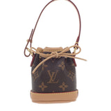 【中古】ルイヴィトン LOUIS VUITTON ビジューサック・マイクロノエ M00818 バッグチャーム モノグラムキャンバス ブラウン レディース【Aランク】